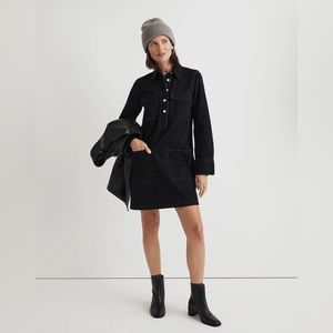Madewell Denim Popover Mini Shirtdress NO125 Size S Black